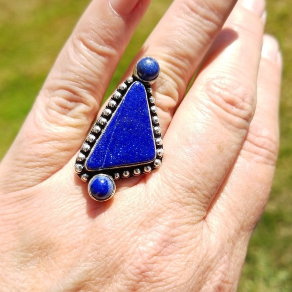 Jewelry - New Lapis Lazuli 925 Sterling Silver Ring Sz 7
